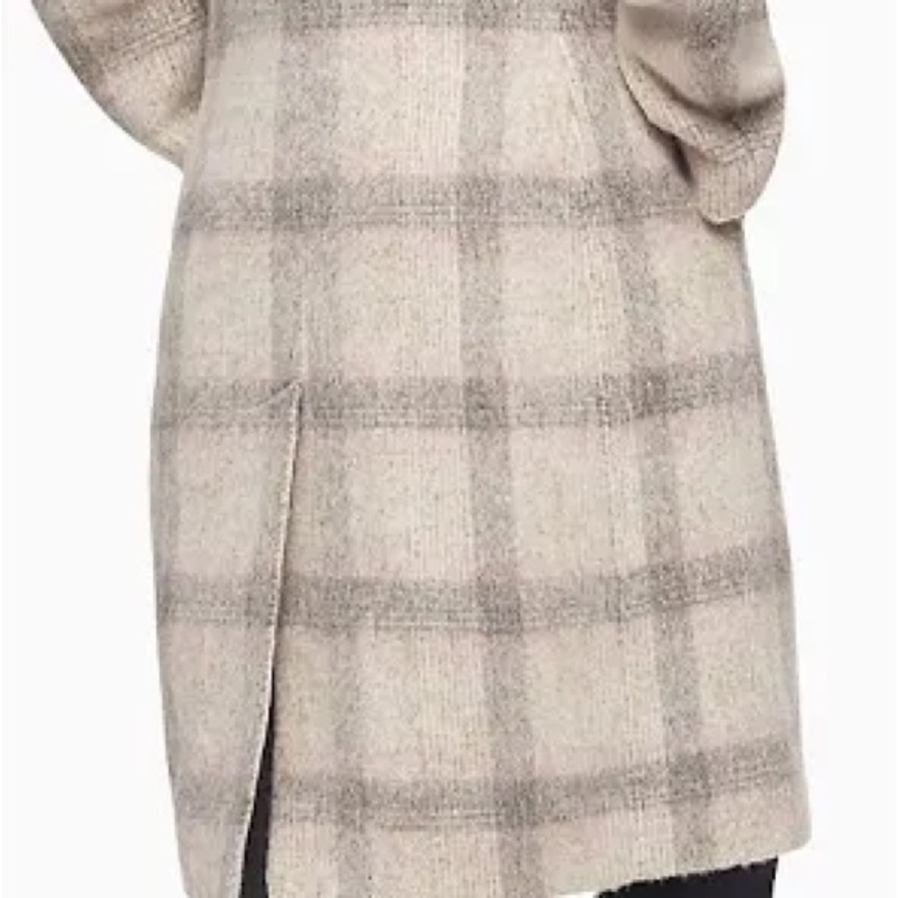 Calvin Klein women’s plaid notch lapel coat - Picture 4 of 6